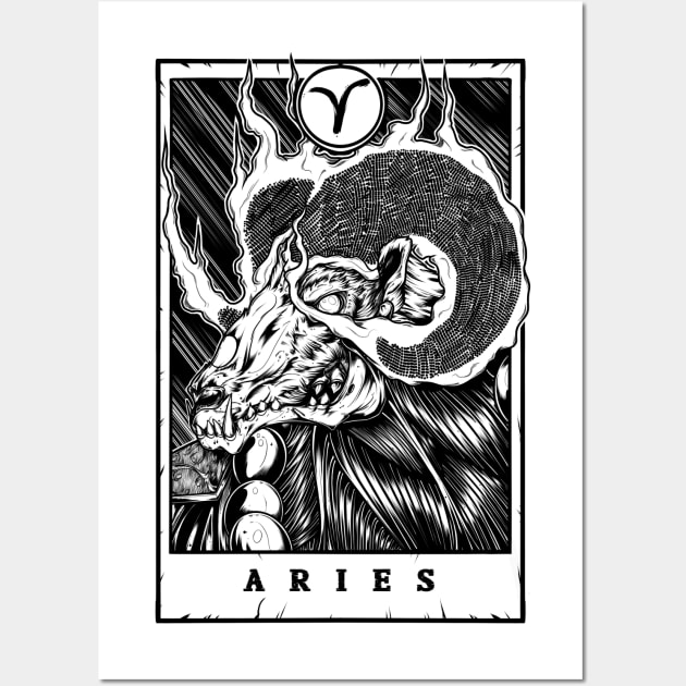 Aries Zodiac Tarot Wall Art by Scottconnick